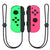 Nintendo Switch Joy-Con Controllers (Neon Pink / Neon Green) with JLab Play Gaming Wireless Bluetooth Earbuds