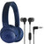 JBL Tune 660NC Noise-Canceling Wireless On-Ear Headphones (Blue) with JBL C50HI In-Ear Headphones Black