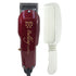 Wahl 8110 Professional 5-Star Balding Clipper - Red with Wahl Flat Top Comb White #3329-100