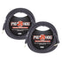 2x Pig Hog Tour Grade 18.5ft 1/4"-1/4" Cables - Straight to Right Angle