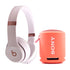 Beats by Dr. Dre Beats Solo 4 Wireless On-Ear Headphones (Cloud Pink) with Sony SRSXB13/RED Extra Bass Portable Waterproof Speaker (Coral)