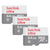 3x SanDisk Ultra 64GB microSDXC Memory Card UHS-1 Upto 100 MB/s Class 10 Full HD Video with SD Adapter