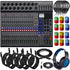 Zoom LiveTrak L-20 - 20-Input Digital Mixer Multitrack Recorder with Samson SR350 Over-Ear Stereo Headphones and XLR Cables All You Need Accessory Bundle