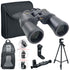 Nikon 16x50 Aculon A211 Binocular (Black) 8250 with 62" Tripod High Quality 8lb Capacity 3-Way Fluid Pan Head Quick Release Bubble Level and Backpack