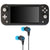 Nintendo Switch Lite (Grey) with JLab Play Gaming Wireless Bluetooth Earbuds - Black/Blue