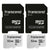 2 Packs Transcend 32GB MicroSD 300s 100MB/s Class 10 Micro SDHC Memory Card with SD Adapter