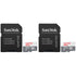 2 Packs SanDisk  128GB Ultra UHS-I microSDHC Memory Card with SD Adapter