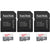 3 Packs SanDisk  128GB Ultra UHS-I microSDHC Memory Card with SD Adapter