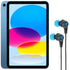 Apple 10.9" Wi-Fi Only iPad (10th Generation) 64GB Memory - Blue with JLab Play Gaming Wireless Bluetooth Earbuds - Black/Blue