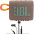 JBL Go 3 Portable Bluetooth Speaker Grey and JBL T110 in Ear Headphones