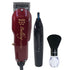 Wahl 8110 Professional 5-Star Balding Clipper - Red with Philips Norelco Ultimate Comfort Nose Trimmer NT1605/60 and Neck Duster