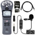 Zoom H1n 2-Input / 2-Track Portable Digital Handy Recorder (Gray) with Vipro Lavalier Condenser Microphone and Accessory Bundle