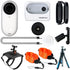 Insta360 GO 3 Tiny Mighty Action Camera (64GB, White) with Streaming Essentials Selfie Stick Bundle