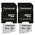 2 Packs Transcend 16GB MicroSD 300s 95MB/s Class 10 Micro SDHC Memory Card with SD Adapter