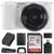 Sony ZV-E10 Mirrorless Camera w/ 16-50mm Lens (White) with Transcend 64GB SDXC Memory Card and Memory Card Reader