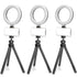 3pcs Vivitar 6 Inches LED Ring Light Dimmable Lamp for Iphone Smartphone for Vlogging