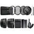 EN-EL15 Replacement Battery + Charger + 52mm Wide Angle Lens + Telephoto + UV CPL ND Lens + DSLR Grip Strap + Lens Cap + Cap Holder