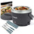 Crock-Pot Electric Lunch Box, Portable Food Warmer for On-the-Go, 20-Oz (591 mL), Black Licorice + Travel Cutlery Set + Easy & Delicious Crock-Pot Recipes