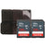 2x Sandisk Ultra 128 GB SDXC UHS-I Memory Card 100 MBs with Memory Card Holder