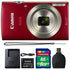 Canon IXUS 185 / ELPH 180 20MP Digital Camera Red with Accessory Kit