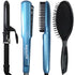 Babyliss Pro Nano Titanium Ultra-Thin Flat Iron & Thermal Paddle Brush BNTPP52UC with BaByliss Pro Porcelain Ceramic Spring Curling Iron 1¼" BP125S and Detangler Brush