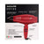 BaByliss Pro Rapido Nano Titanium Hair Dryer Red #BRRAP1 with Babyliss Pro X2 Volare FXF811 Clipper and Neck Brush