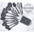 Rosewill Kitchen Silicone Cooking Utensil Set | High Heat Resistant Spatulas, Spoons, Ladle, Tongs With Stainless Steel Handle, Draining Holder | 14-Piece, Food Grade, Dishwasher Safe (RHKU-21001)