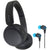 Sony WH-CH520 Wireless On-Ear Headphones (Black) with JLab Play Gaming Wireless Bluetooth Earbuds - Black/Blue