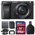 Sony Alpha a6400 24.2MP Wi-Fi Mirrorless Digital Camera with 16-50mm Lens & Deluxe Kit