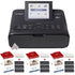 Canon Selphy CP1300 Compact Photo Printer Black + Three Canon KP-108IN Selphy Set