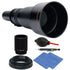 Vivitar 650-1300mm f/8-16 Telephoto Lens with Accessories for Nikon D7100 and D7200