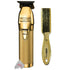 Babyliss Pro GoldFX Black Diamond Carbon (DLC) Deep Tooth Outlining T-Blade Trimmer FX787GD with Cleaning Brush