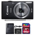 Canon IXUS 185 / ELPH 180 20MP Black Digital Camera + 64GB Memory Card