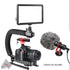 Vivitar LED Video Light Panel with Sports Action Holder + Recording Microphone for Cameras and Camcorders