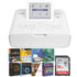 Canon Selphy CP1300 Compact Photo Printer White + 16GB  Memory Card  + Platinum Photo Suite 91885 Software Bundle