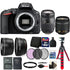 Nikon D5500 24.2MP DSLR Camera with 18-55mm Lens, 70-300mm Lens and Deluxe Bundle