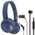 JBL Tune 510BT Wireless On-Ear Headphones (Blue) and JBL T110 in Ear Headphones Black