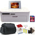 Canon Selphy CP1000 Compact Photo Printer White + Canon KP-108IN 4x6 Paper Set Accessory Kit