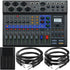 Zoom LiveTrak L-8 Portable Podcast 8-Track Digital Mixer Multitrack Recorder Accessory Kit