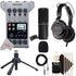 Zoom PodTrak P4 Multitrack Podcast Recorder + Mic Pack Accessory Bundle