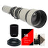 Bower 650-1300mm Telephoto Zoom Lens with Accessory Kit for Canon T7i , T6i , T6s and T6